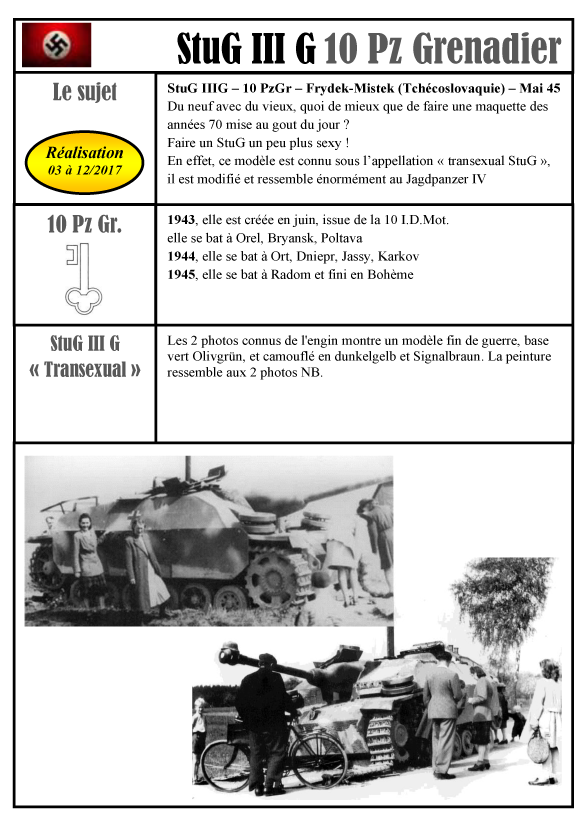 pdf-trans-sexuel StuG III G – 10 Panzer Grenadier – Frydek-Mistek (Tchécoslovaquie) – Mai 1945