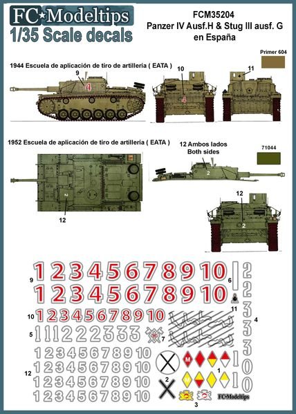 fcmodeltrend-stug-3-spain-decals-51185 StuG III G - Spanish Rocket Launcher - Espagne